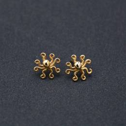 Handmade Gold Earrings Octopus